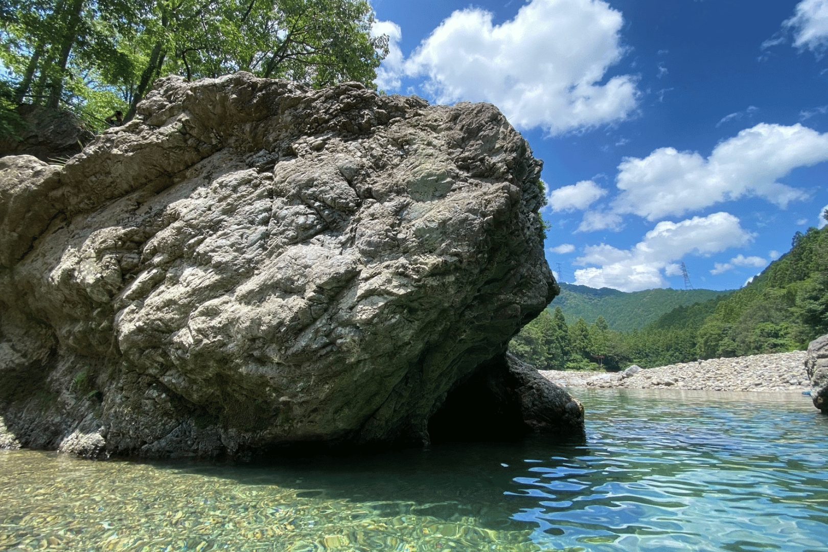 板取川　川遊び