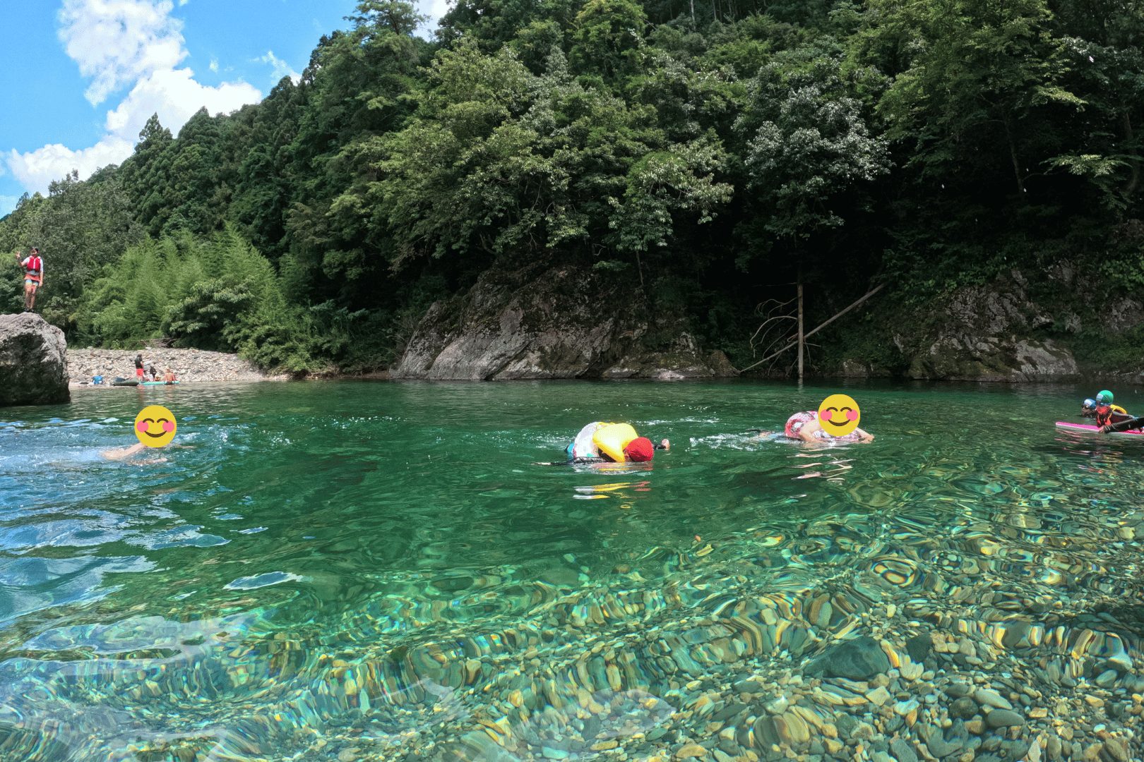 板取川　川遊び